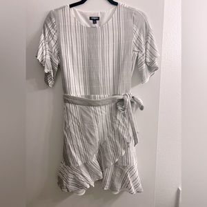 White and black dress